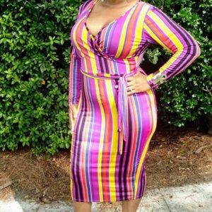 Colorful stripe dress